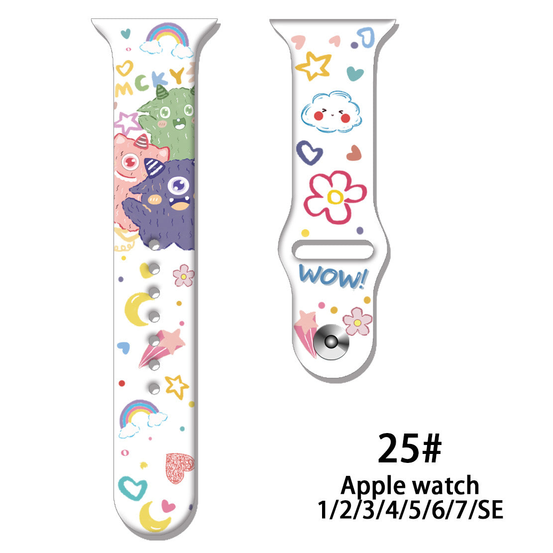 Wholesale Personalized Printed Silicone Watch Strap Watch Band